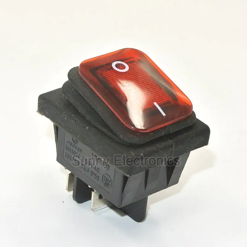 

50 x RED Good Quality RL2 (P) Waterproof IP65 ON/OFF Rocker Switch Boat Car Rocker Switch