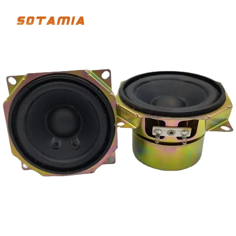 SOTAMIA 2Pcs 3 Inch Audio Full Range Speaker 4 Ohm 30W HIFI Speaker Cloth Edge Paper Basin Sound Home Theater for Panasonic