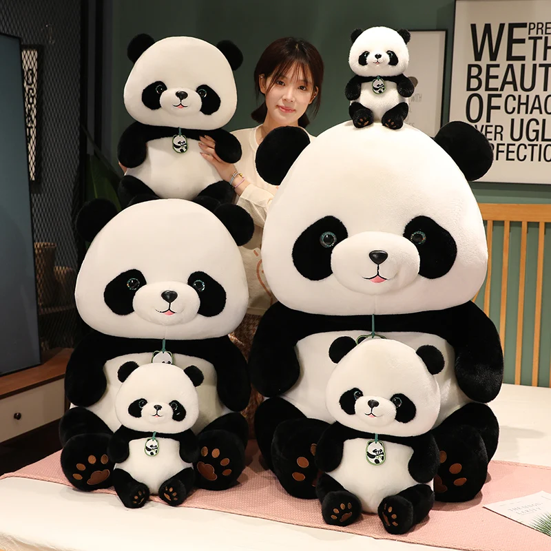 Kawaii 24-50cm Round Fat Panda Plush Toy Stuffed Animals Giant Pandas Plushies Doll Anime Soft KidsToys for Girls Decor Gifts