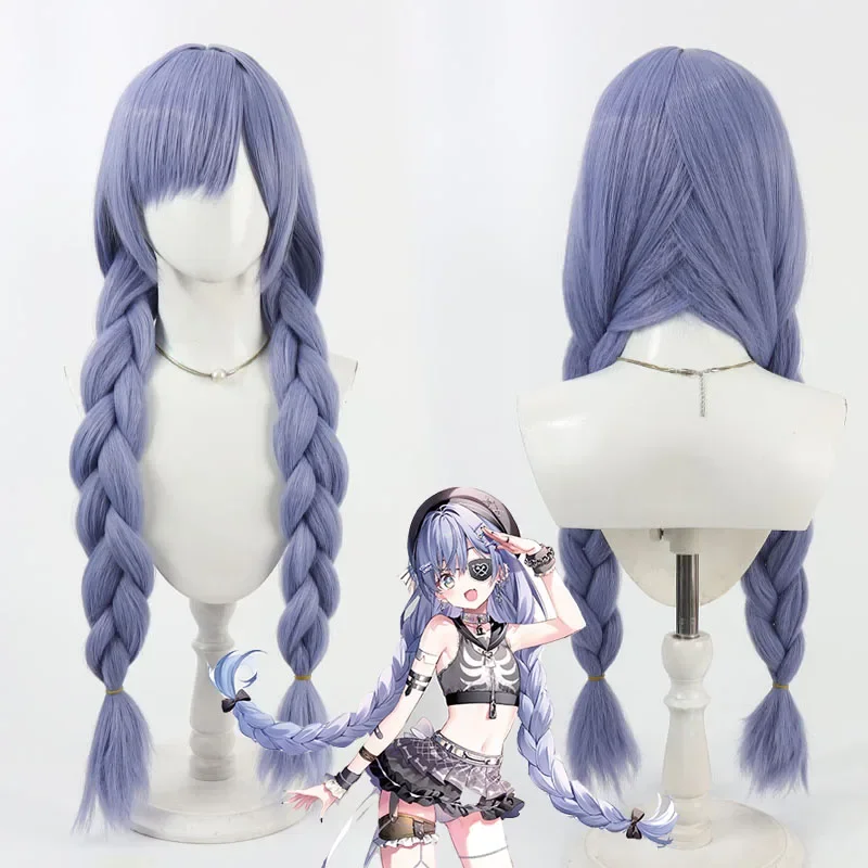 NIJISANJI Virtual YouTube YanoKuromu Cosplay Wig Halloween Party Prop Synthetic Hair Heat Resistant Fiber + Wig Cap