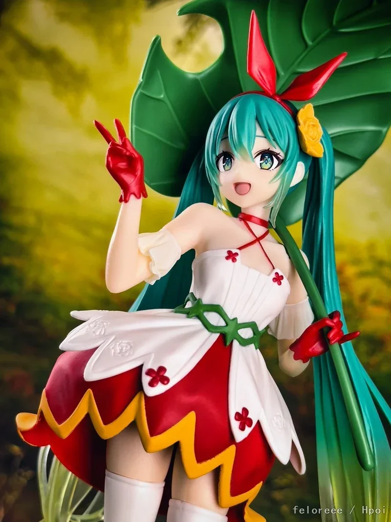 21cm Hatsune Miku figurka Anime Kawaii Thumbelina Vocaloid Wonderland PVC kolekcja figurek ozdoby lalka Model zabawki prezent