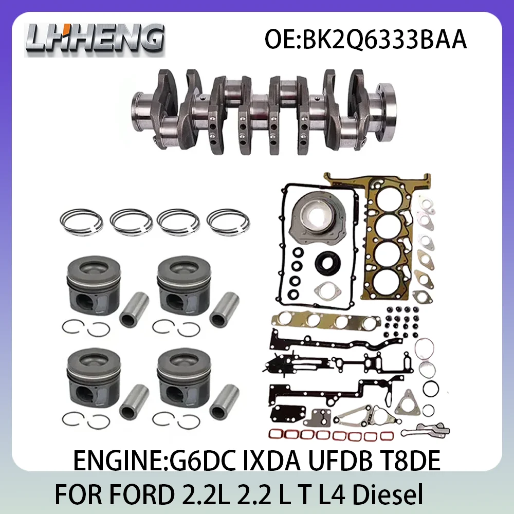 Engine crankshaft piston overhaul kit set 2.2L 2.2 L T L4 Diesel FOR FORD C-MAX FOCUS GALAXY GRAND KUGA PANGER S-MAX 01-20 G6DC