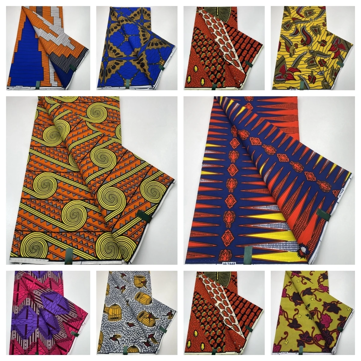 

New Ankara Wax Printed Fabric High Quality Soft Pagne Guaranteed Veritable Wax African 100% Cotton Real Wax Fabric For Dresses