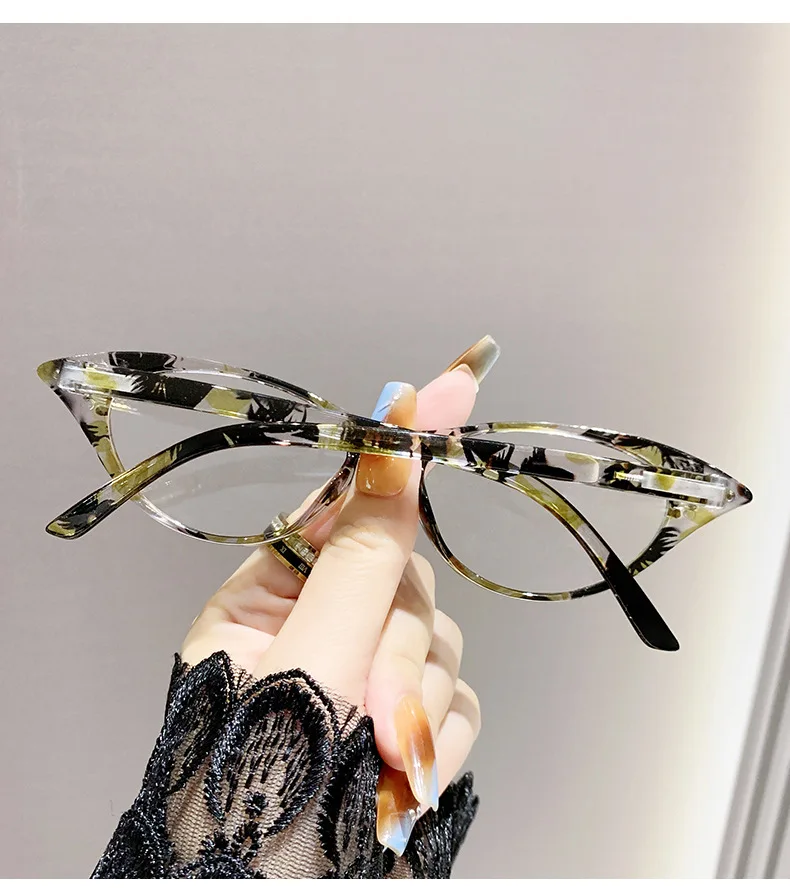 Neue Lesebrille Mann Frau Cat Eye Strass Leser Unisex Mode Blockieren Blau Licht Brillen Bunte Brillen – Detail 14
