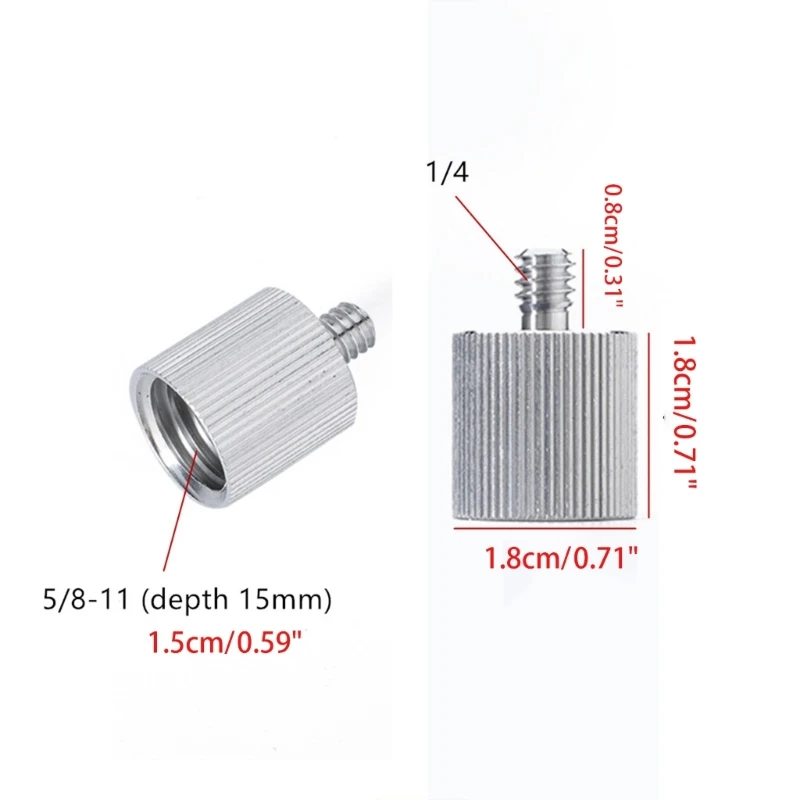 Hongtu Aluminum Tripod Screw Adaptor: 5/8 Inch to 1/4 Inch Level Converter for Camera Mount, Tripod & Monopod