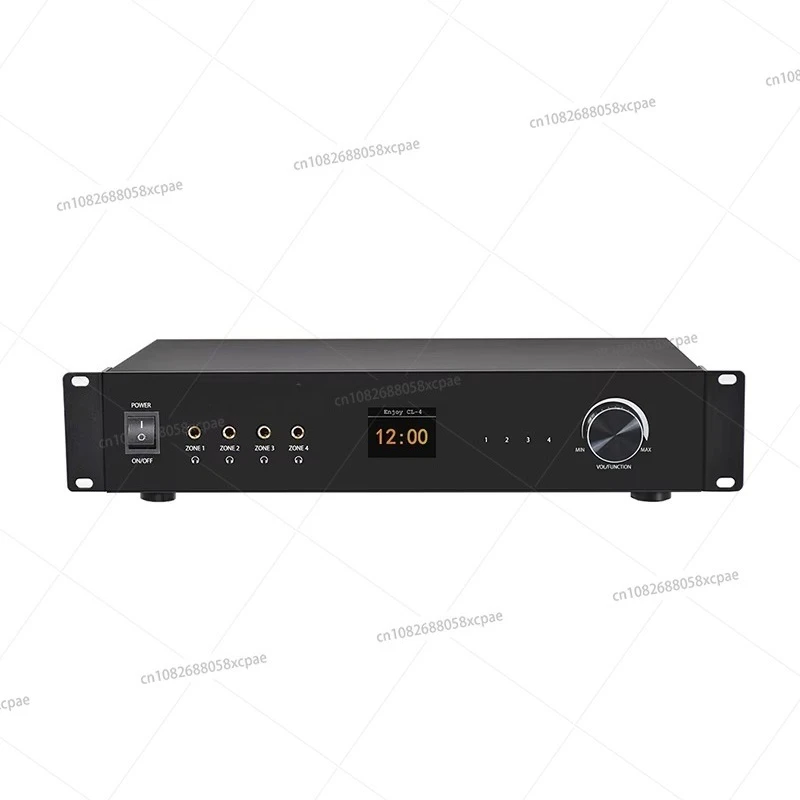 

16x50W Music Streaming Player 4 Zone Network Audio Bass Amplifier with Wireless Microphone
