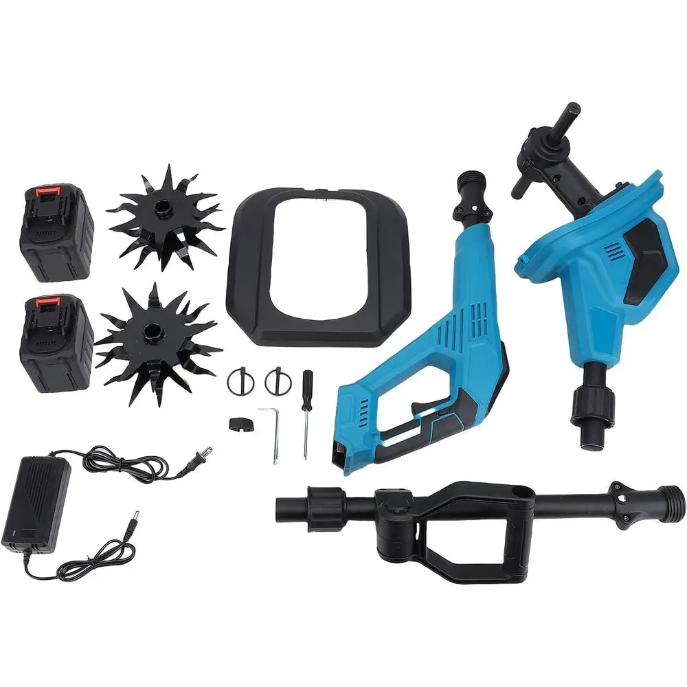 

Electric Garden Tiller with 360 RPM and 170mm Depth for Soil Cultivation and Weed Removal (US Plug)