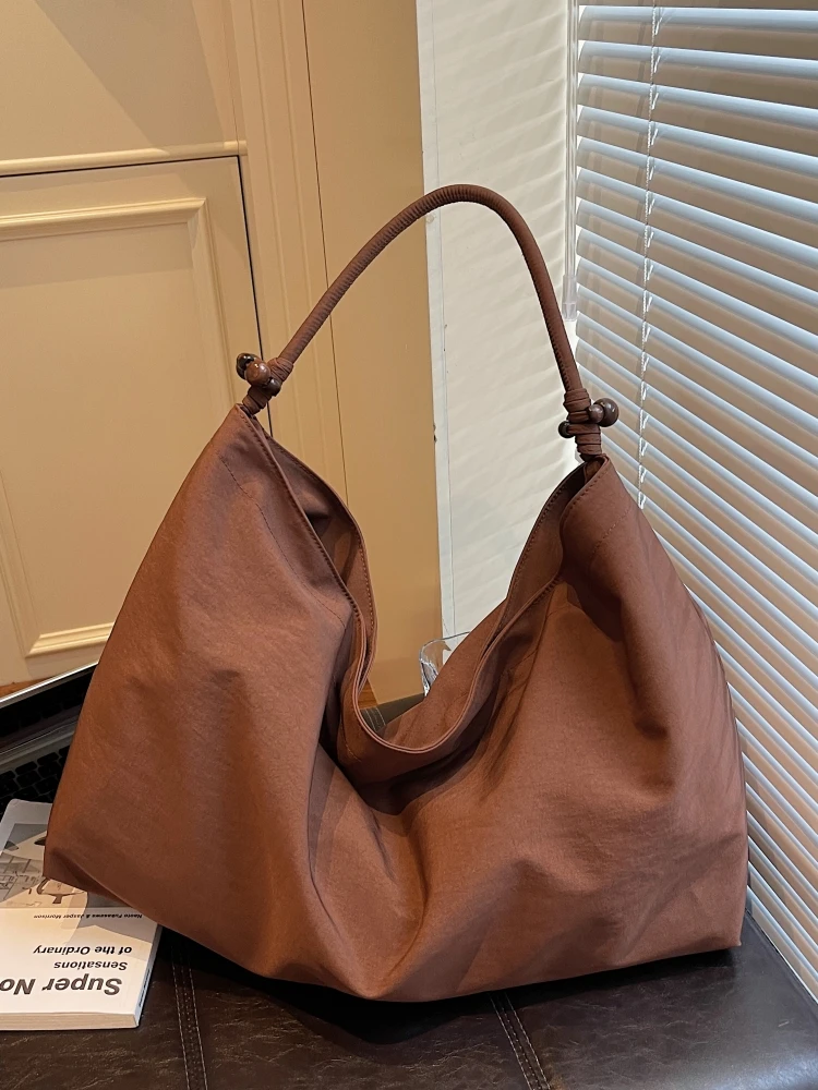 Korean Style Lazy Bag Pure Color Korean System Loose Sensation Small Size Ins Wind 2025 Super Fire Single Shoulder Tote Bag T...