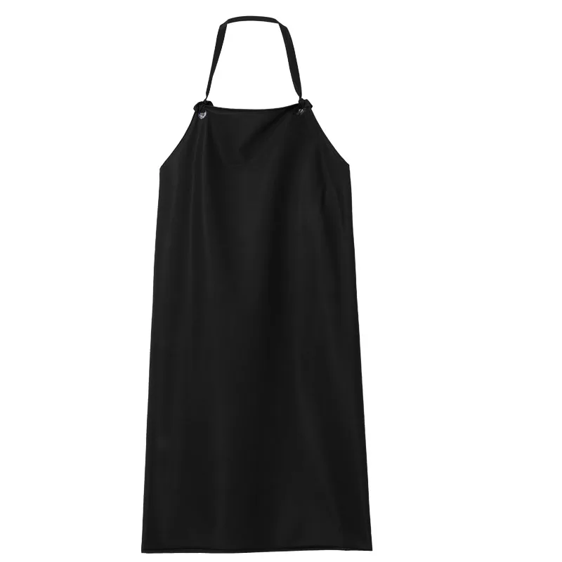 

Thiened Soft Leather Waterproof Oil-resistant Apron Men's Sle Kitchen Fi Killing Restaurant Special Workwear PVC Material