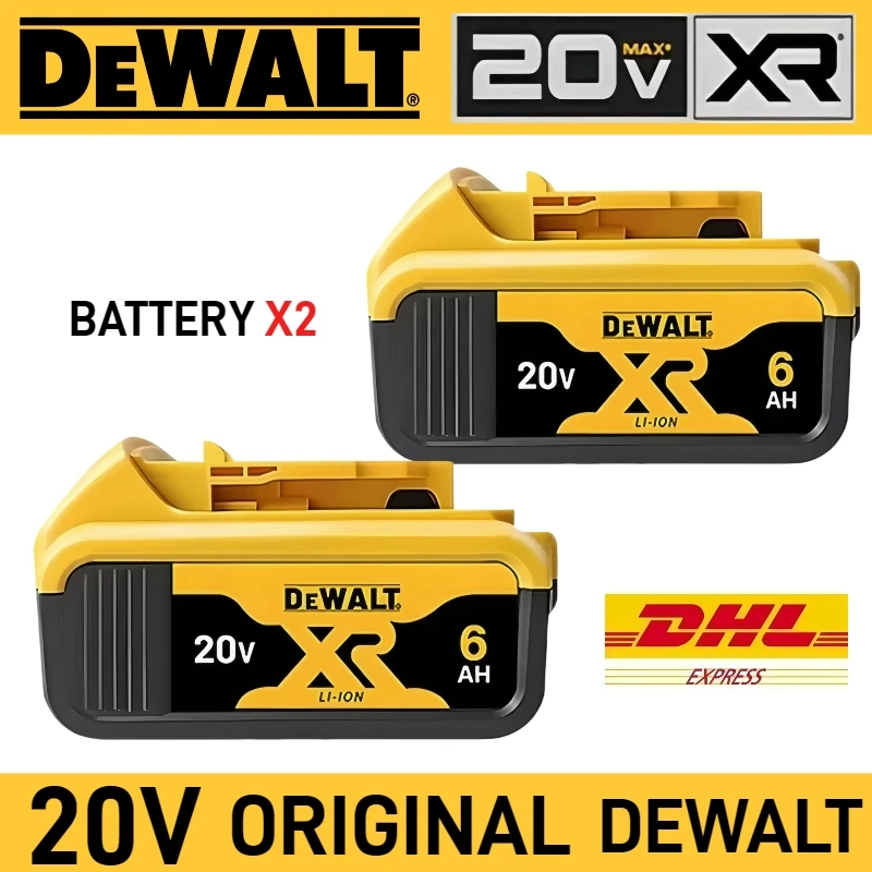 

New original DeWalt 20V battery 6.0Ah Power Tool Battery With Charger Replacement 20V Battery DCF880 DCF860 DCG406 DCD887 DCF922