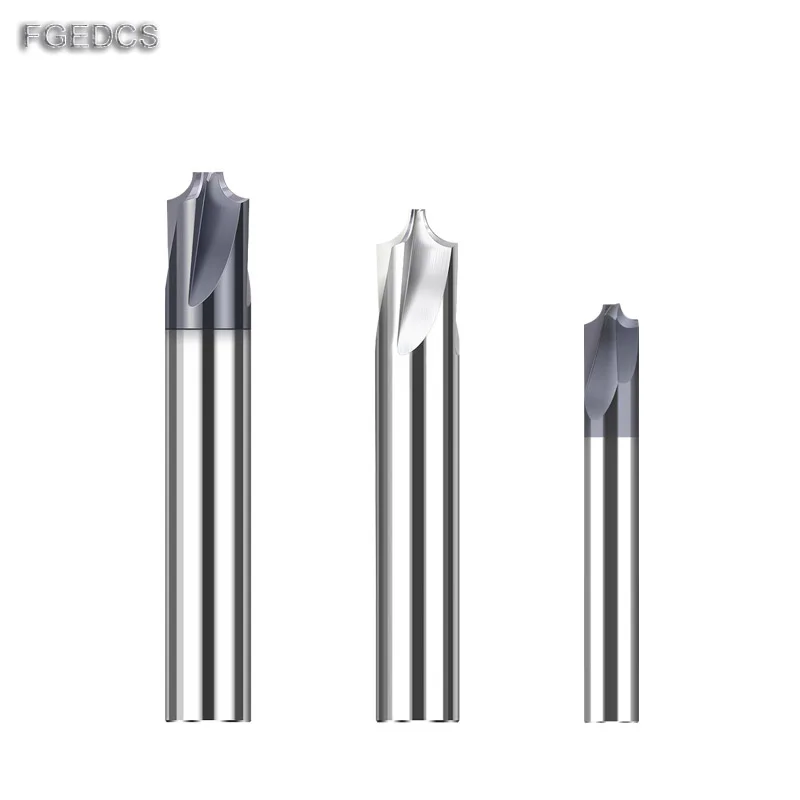 Carbide Radius Corner Rounding Cutter EndMill CNC Tool inner R0.2-R1 R2 R3 R6 Chamfering Outside Radii Quarter Circle Router Bit