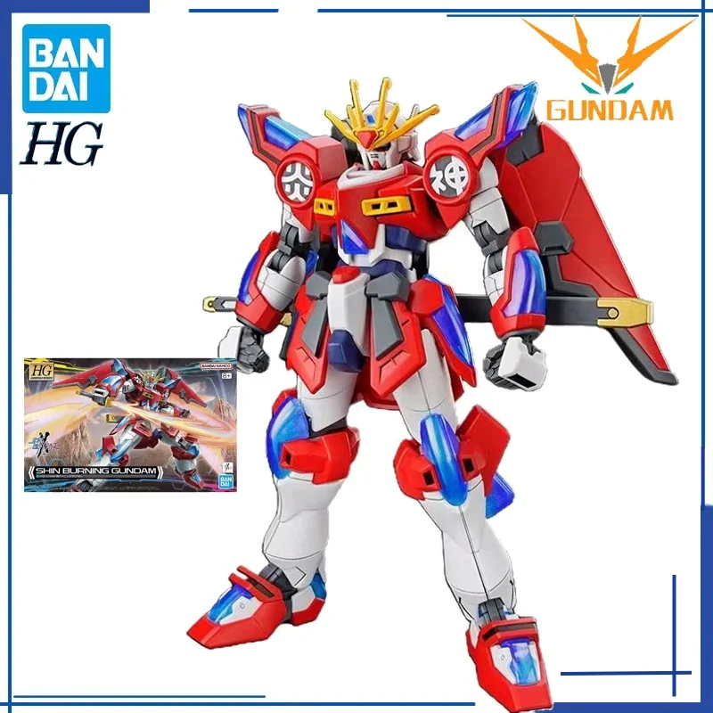 Original Genuine Bandai Gundam HG 1/144 Shin Burning Gundam Build Metaverse Assemble Toy Gift Collection Anime Figure Model