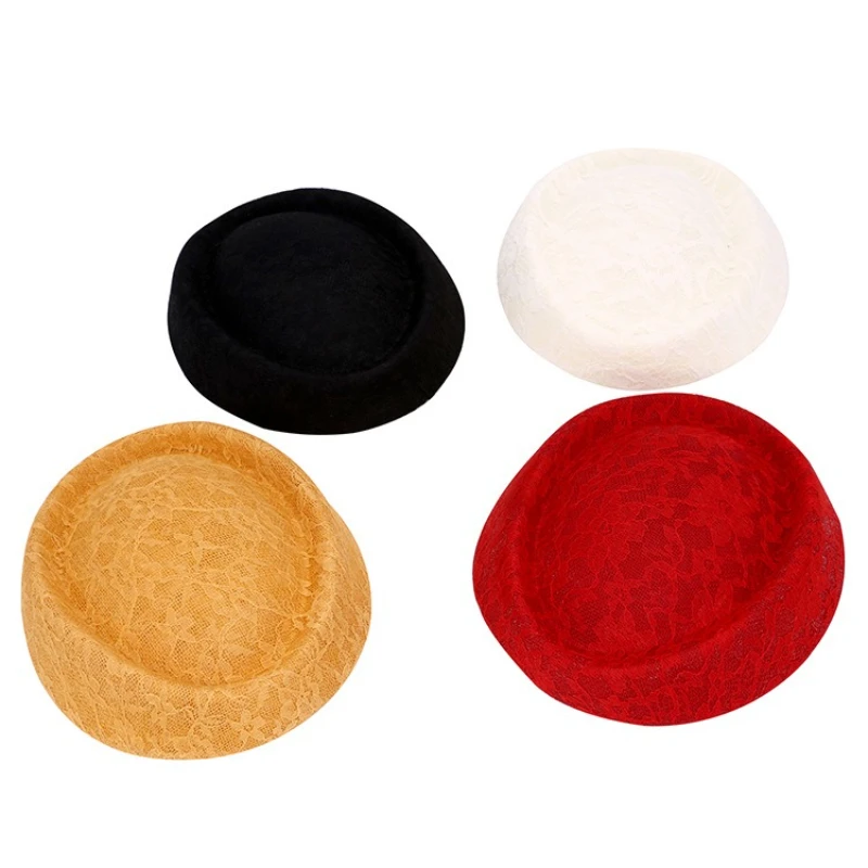 

Lace Fascinator Hat Base Wholesale 20CM Irregular DIY Party Hat Headwear Women Wedding and Church DIY Fascinator Hat Accessories