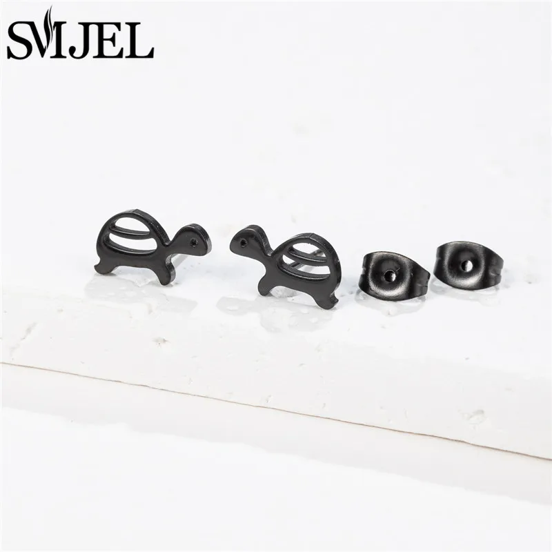 Multiple Animal Stainless Steel Earings Fashion Jewelry Minimalist Snail Owl Fox Dinosaur Stud Earrings Boucle D'Oreille Femme view 3