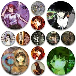 Anime Serial Experiments Lain 32/44/58mm Simple Button Pin Snap in Design Cartoon Brooches Daily Stylish Ornament Handmade Badge