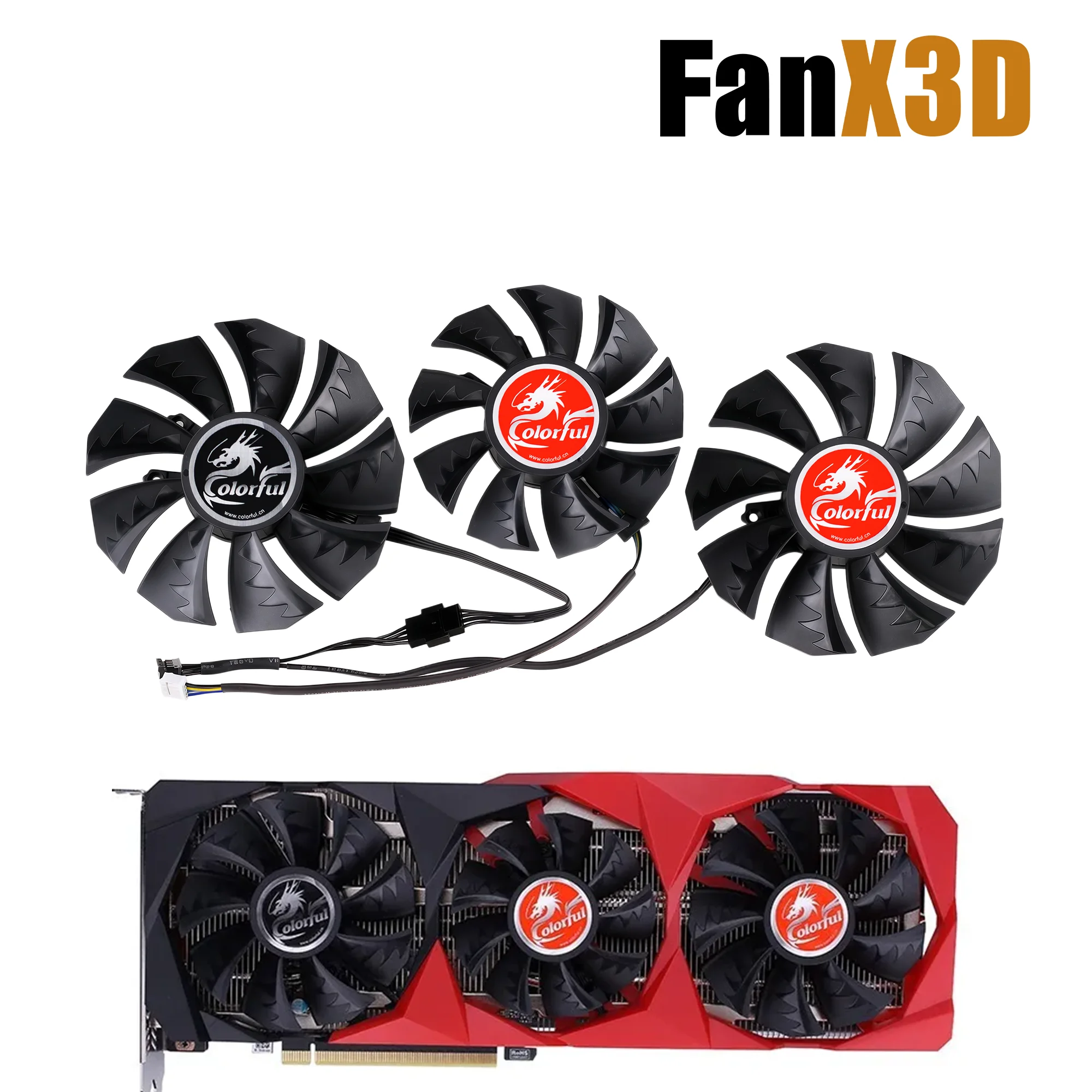 87MM 75MM Cooling Fan For COLORFUL GeForce RTX 3060 3070 3080 Ti 3090 NB 12G-V Graphics Video Card Cooler Fan