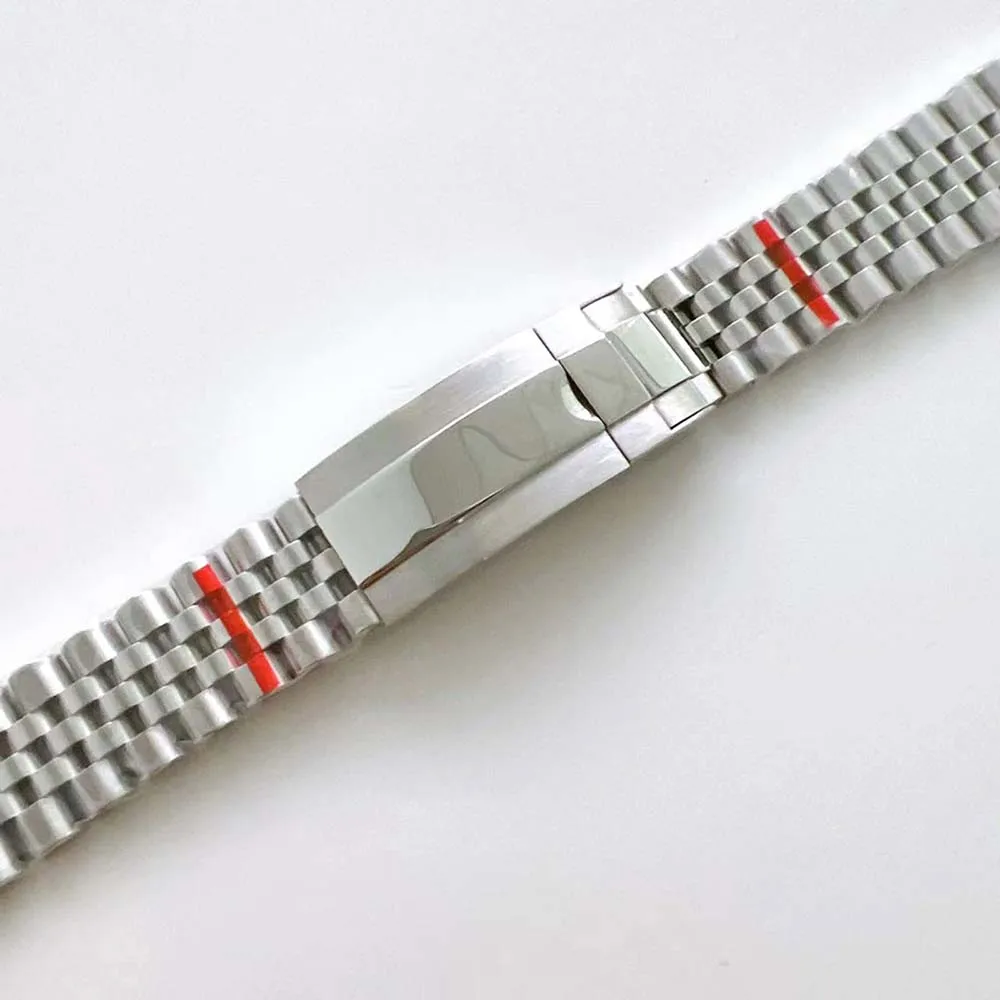 NH35 Case Stainless Steel Dogtooth Ring Log Sapphire Glass Watch Case+Watch Strap Fit for NH35 NH36 Movement