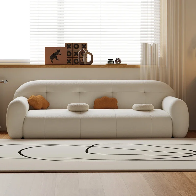 Small apartment living room anti-cat scratch sofa