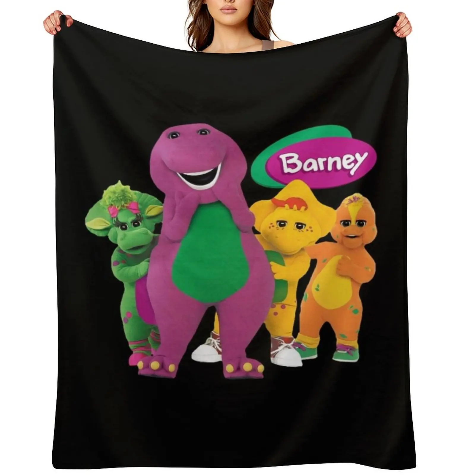 

Barney (Barney & Friends) Throw Blanket Blankets For Bed Quilt Large Luxury Brand Blankets