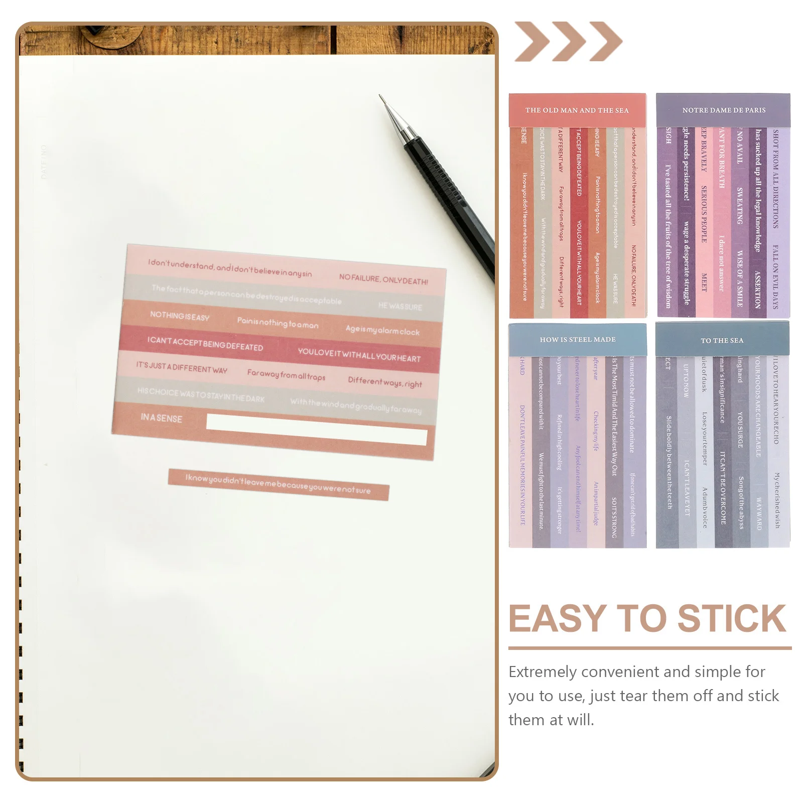 

4 Bag Inspirational Quote Stickers Adhesive Motivational Words Scrapbook Notebook DIY Diary Decor Paper Decals Positive Sayings