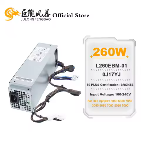 260W PSU L260EBM-01 H260EBM-01 0WYHR8 0J17YJ AC260EBM-01 HU260EBM-00 For Dell Optiplex 3050 5050 7050 3080 5080 7080 5090 7090