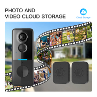 Tuya Wireless Doorbell Camera Waterproof Outdoor WIFI Doorbell 1080P HD Built-in Battery Alexa Google Smart Home Security Video