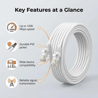 0.5/1/2/3/5/10/15/20/30/50M Cat6 Ethernet Cable RJ45 UTP 1000Mbps Network Cord LAN Wire Internet Lead Cord Router Computer Cable 3