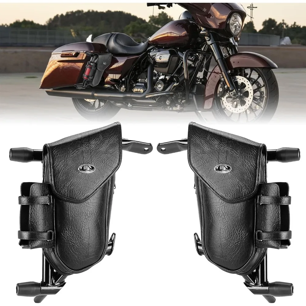 

saddle bag guards with storage bag compatible with touring models road king street glide road/electra glide ultra 2009-2025