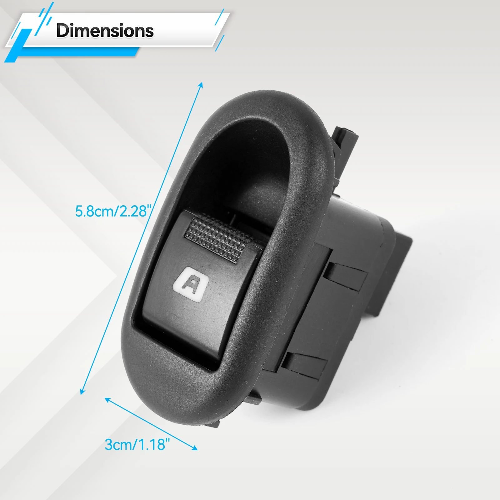 Fits For Citroen C2 C3 Peugeot 1007 Power Window Lifter Switch Control Electric Button 6554.L7 96401469XT 6554L7 Car Accessories - view 6