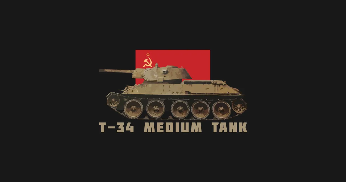 WWII Soviet Russia T-34 Tank USSR Flag T-Shirt 100% Cotton O-Neck Summer Short Sleeve Casual Mens T-shirt Size S-3XL