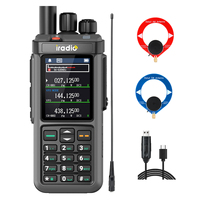 Iradio UV-98 PLUS GPS Version 10W Walkie Talkie Multi Band Radio 2.4 Inch Screen Cross Repeater 1024 Channels Type-C Charger