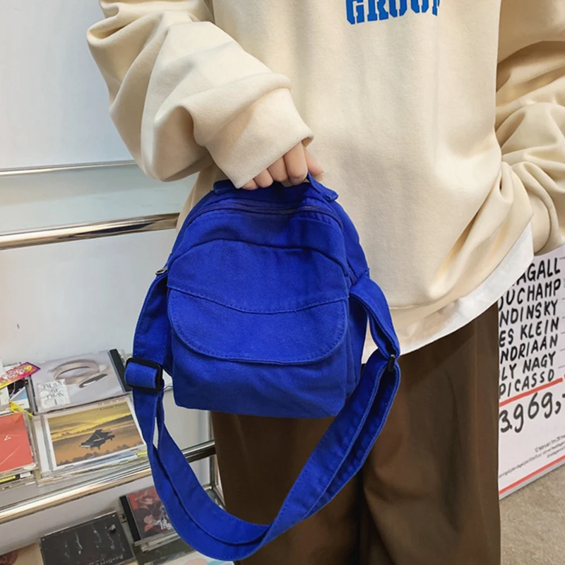 

Prepp Canvas Women's Bag Fashionable Solid Color Casual Cloth Bag Shoulder Hobo Bag Crossbody Small Bag for Work Shopping