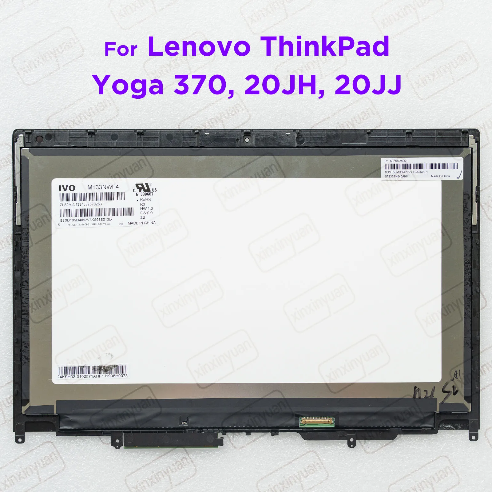 

13.3 Inch LCD Touch Screen Digitizer Assembly for Lenovo ThinkPad Yoga 370 20JH 20JJ Display Panel Replacement 01LW129 01HY322