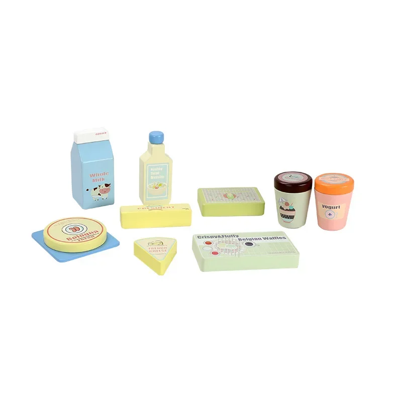 Brinquedos das crianças brinquedos de cozinha de madeira em miniatura comida casa de bonecas acessórios blocos de construção conjunto montessori jogos de tabuleiro brinquedo sensorial