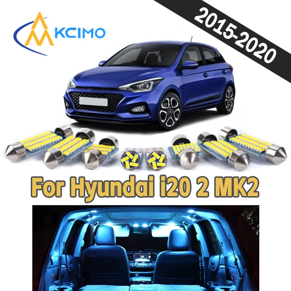 

Energy Efficient Car Interior LED Light Bulbs Anti Flicker CANBUS Indoor Reading Door Lights For Hyundai i20 2 MK2 2015-2020