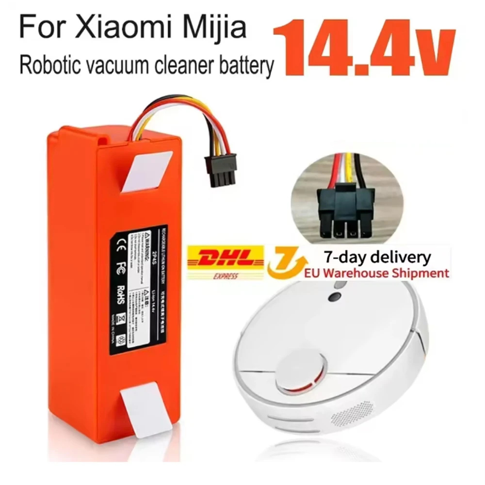 

12800mAh 14.4V Li-ion Battery Vacuum Cleaner accessories For Xiaomi Mijia1S Roborocks S50-55 S5 Max S6 S7 Sweeping Robot Battery