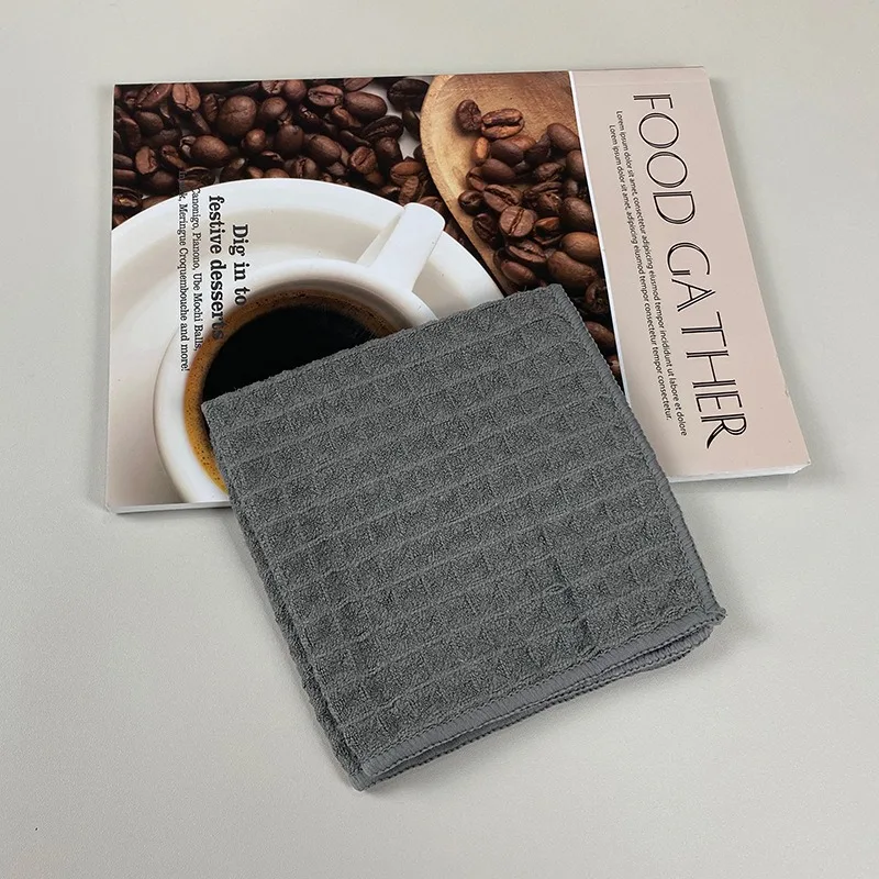 1PC Honeycomb Waffle Checkered Cotton Kitchen Cloth Pure Cotton Face Towel Square Towel Cloth Kitchen Rag  Kitchen Acceesories