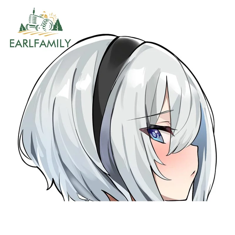

EARLFAMILY Nier 2B Peeking Car Sticker Humorous Amusing Game Waifu Computer Host Vinyl Decal Cute Fashion Exterior Accessories