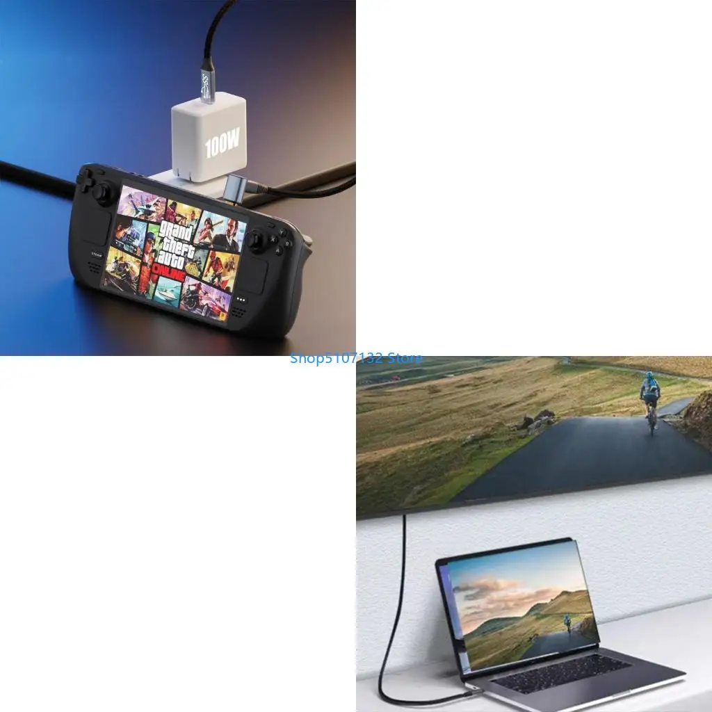 

87HD PD 100 Вт Кабель типа C 90 градусов USB C Зарядное устройство для быстрой зарядки Провод Шнур адаптера Тип-C 0,5 м/1