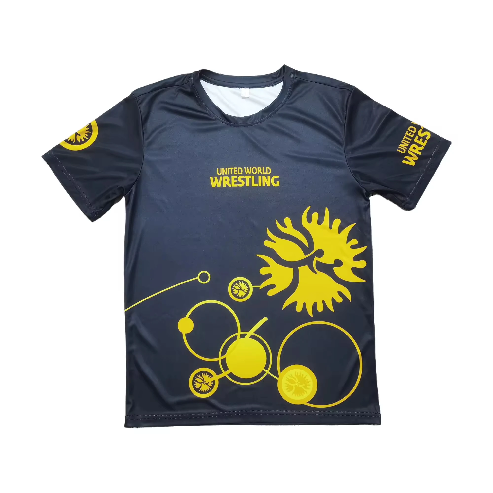 Kinder-T-Shirt für den Wrestling-Trainingsplatz der Iranischen Nationalmannschaft, Marineblaues Kurzarm-Oberteil, Ideal für Sportübungen & Fitnessbekleidung Moto – Detail 11