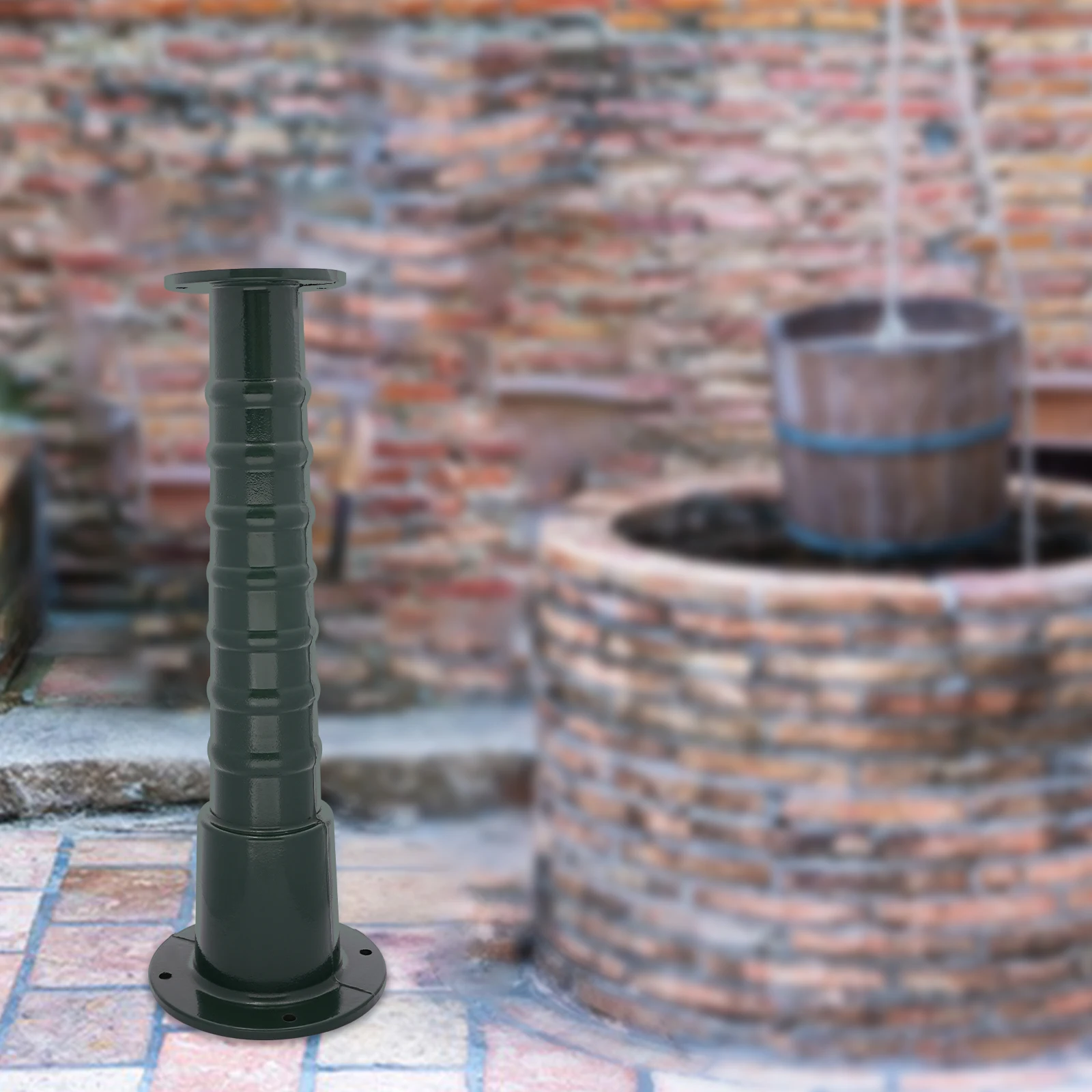 

26in Water Pump Raised Base Cast Iron Hand Water Pump Stand for Home Ponds, Parks, Yards, And Gardens