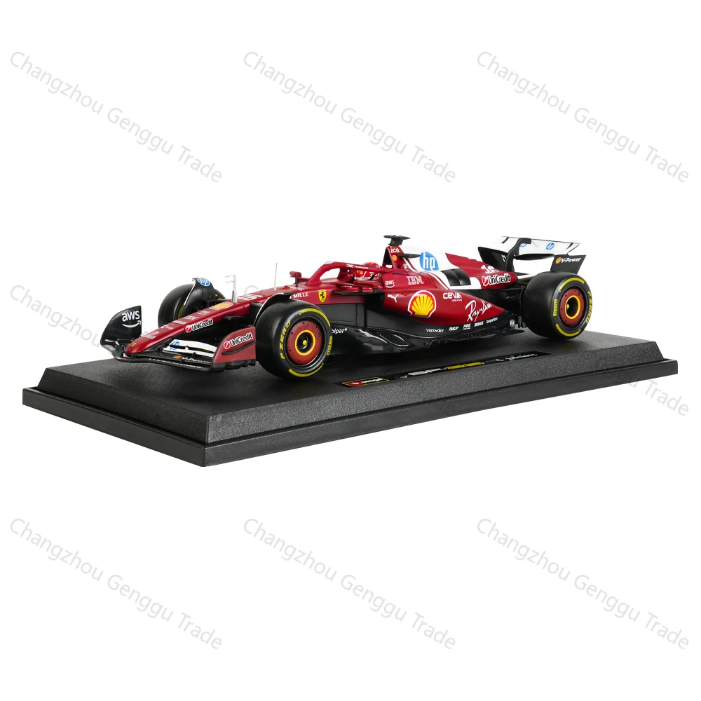 bburago-1-18-ferrari-sf25-16-voiture-de-formule-de-course-44-f1-2025-modele-de-voiture-statique-en-alliage-moule-sous-pression