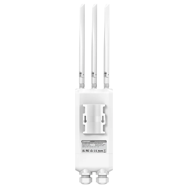 COMFAST CF-EW87 Outdoor Gigabit WiFi Router High Power Access Point with 3 Antennas 2.4G 5G Frequencies Modem LAN Port
