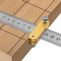 Steel Ruler Positioning Block Stop Carpentry Scriber Line Marking Gauge For Ruler Woodworking Scriber Measuring Tool