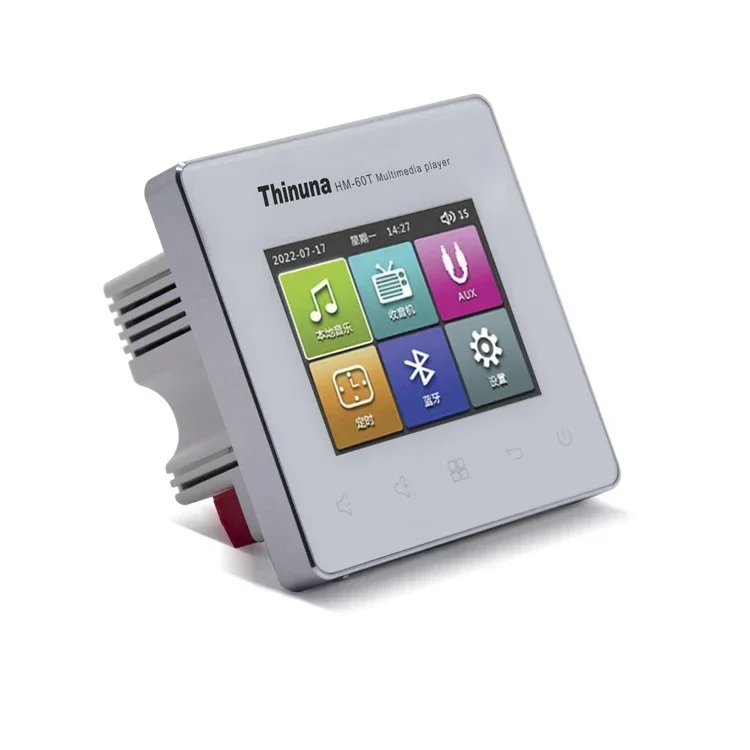 2025 Thinuna HM-60T 2.8 بوصة متعددة الغرف خلفية الموسيقى فندق نظام المضيف الذكية واي فاي ستيريو بلوتوث لوحة حجم