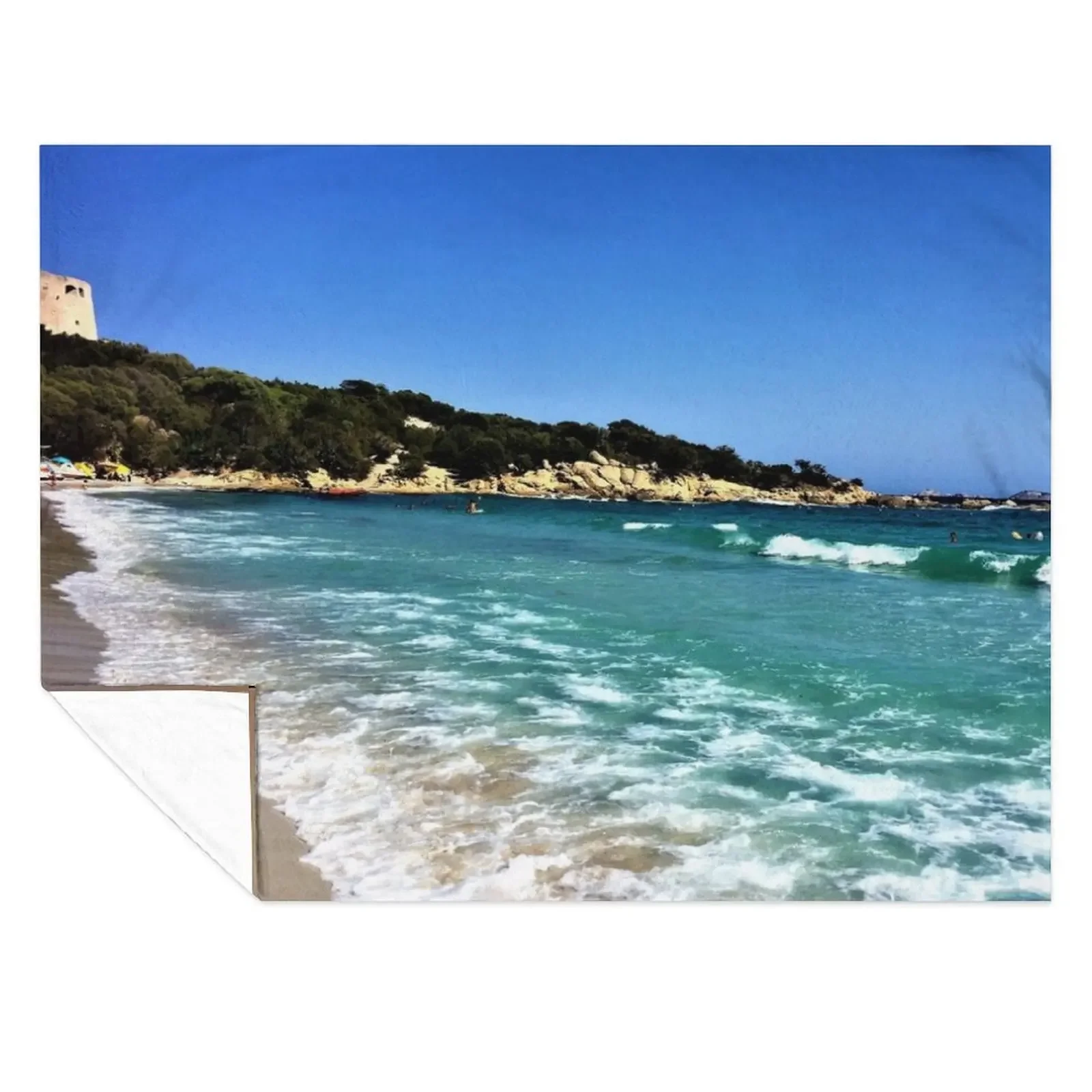 

Sardinia Sea Paradise Throw Blanket Fashion Sofas for winter Multi-Purpose warm for winter Blankets