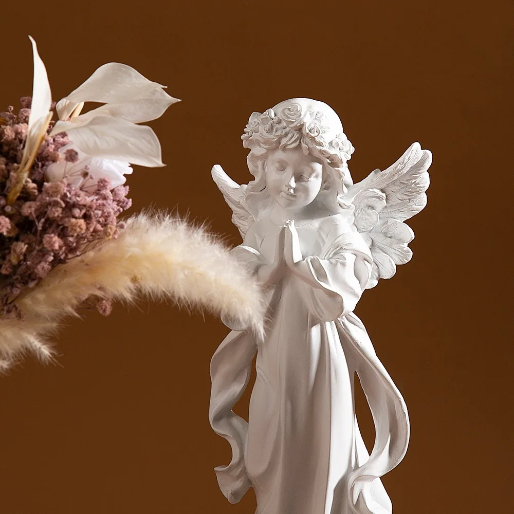 Praying Angel Statues Art Decorative Figurine Home Garden Decor Angel Collection Memorial for TV Stand, Desk, Table Bookshelf