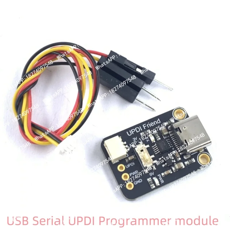 UPDI Friend USB‑C UPDI Programmer CH340E USB‑to‑Serial Converter 3‑5V Power Logic Select For Modern AVR ATtiny Series MCU