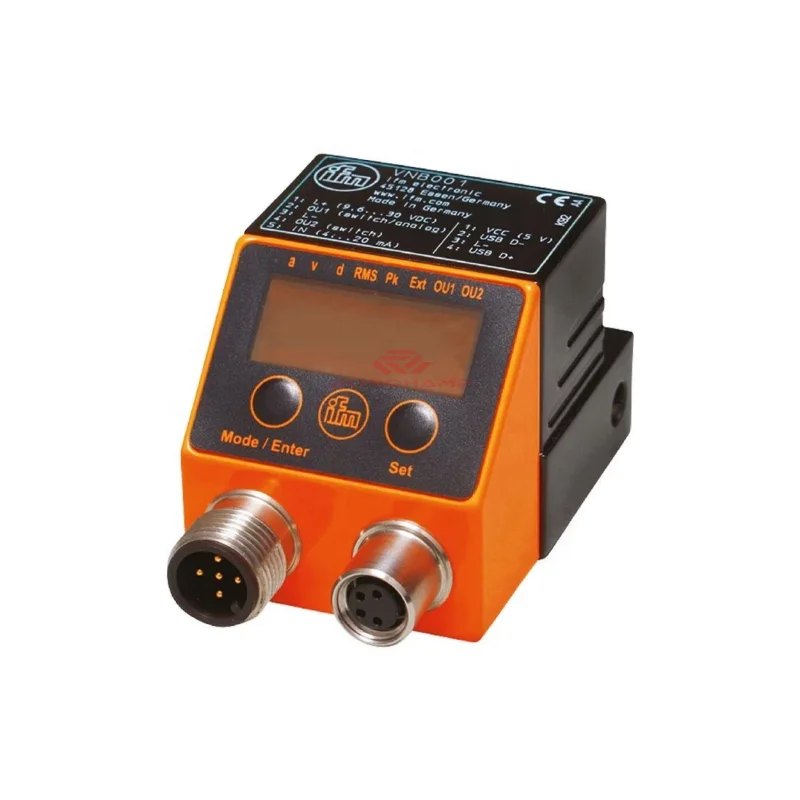 New Original IFM VNB001 Vibration Sensor 0-500mm/s 9.6-30VDC 4-20mA Digital Display IP67