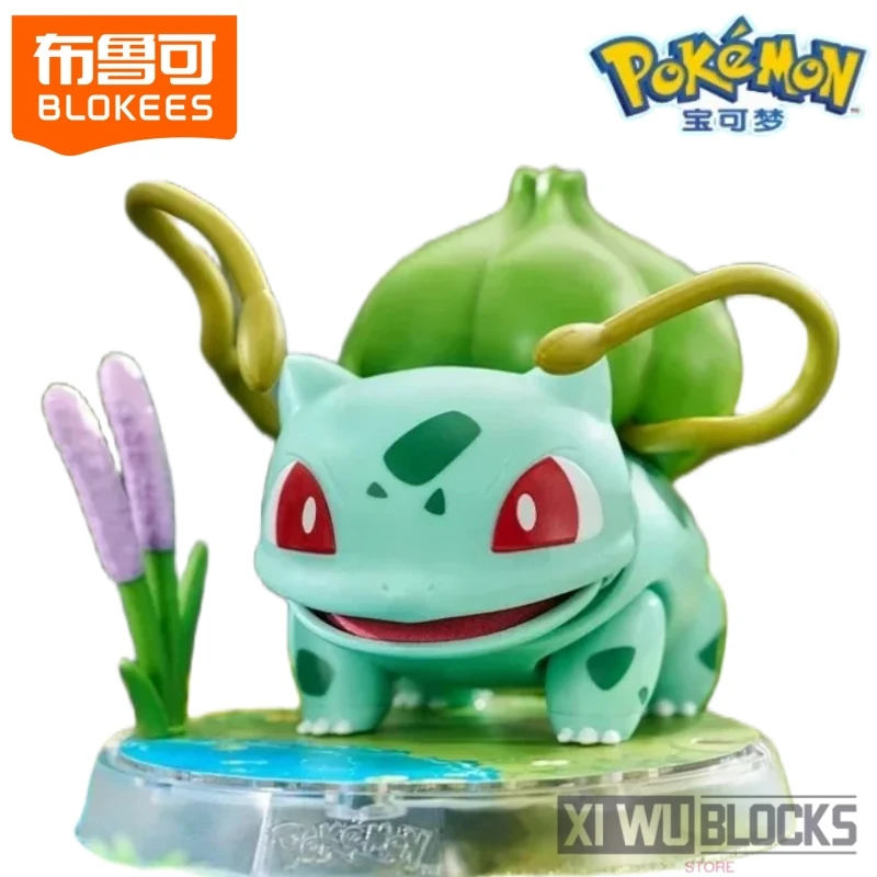 BLOKEES Building Block Doll Pokémon Psyduck Pikachu Splicing Model Scorbunny Slowpoke Ornaments Movable Toy Gifts